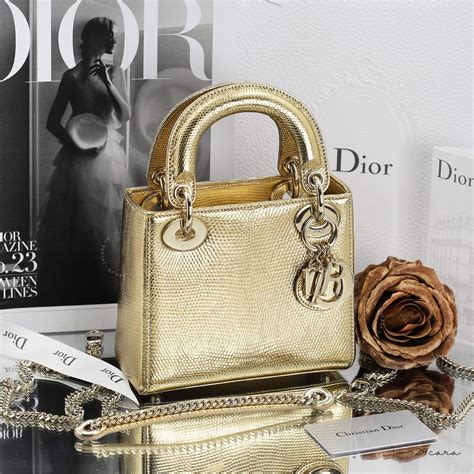 lady dior gold|mini Lady Dior bag price.